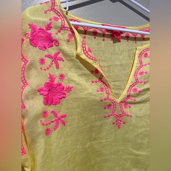 Lilly Pulitzer 100% Linen Top XL - Picture 4 of 9